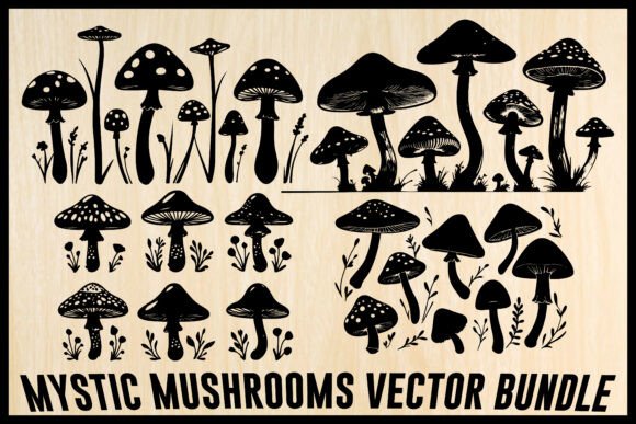 Download Mystic Mushrooms Clipart Set - Premium Resources