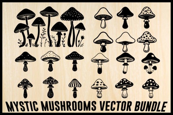 Download Mystic Mushrooms Clipart Set - Premium Resources